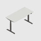 Ergonomic Height Adjustable Table White Tabletop with Grey Leg