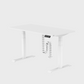 Height Adjustable Table with Durable Plastic Cable Management Spine in White